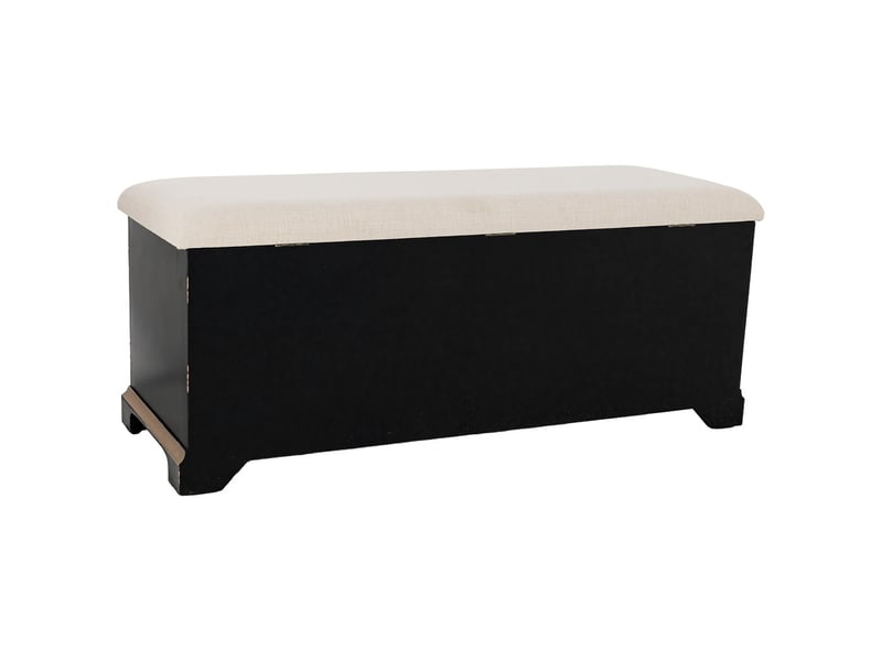  Banc en bois noir 120x43x48 cm h  - Conforama D