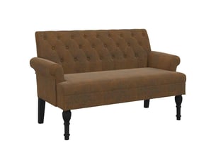 Canapé 2 places avec dossier marron 120x62x75,5 cm similicuir daim