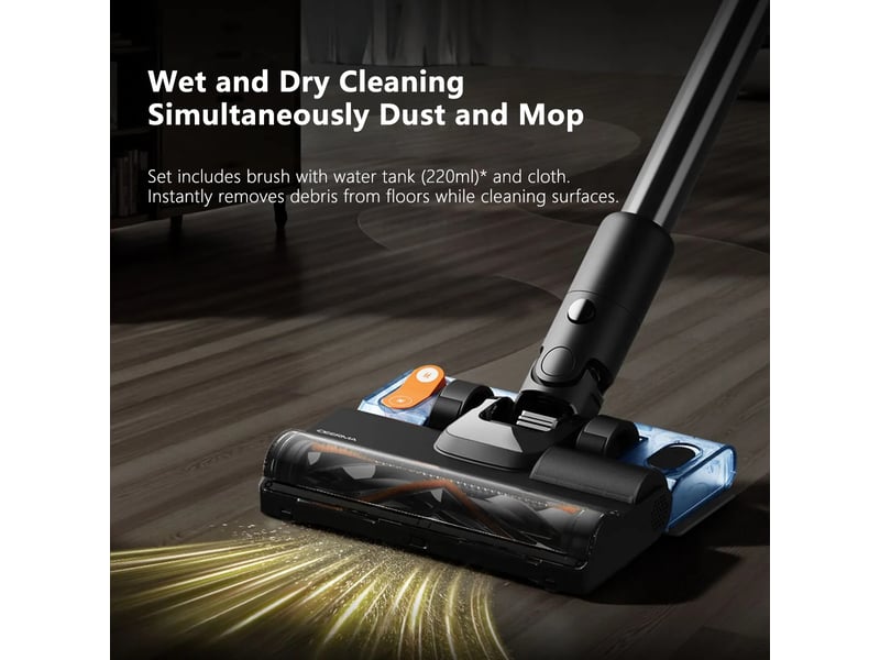  2-en-1 aspirateur balai t30w xt sans fil 450w45kpa 60min écran led nettoyage humide sèche 560ml220ml-anti-poil animal  - Conforama B