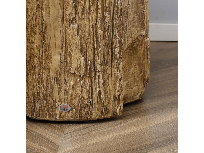  Table d’appoint 37x37x43 cm aspect tronc d’arbre avec 4 pieds réglables coloris naturel  - Conforama D