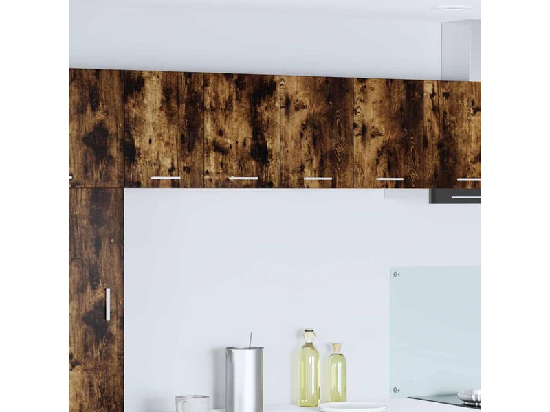  Meuble de rangement, armoire suspendue 2 pcs chêne fumé et blanc bois d'ingénierie shl5060  - Conforama B