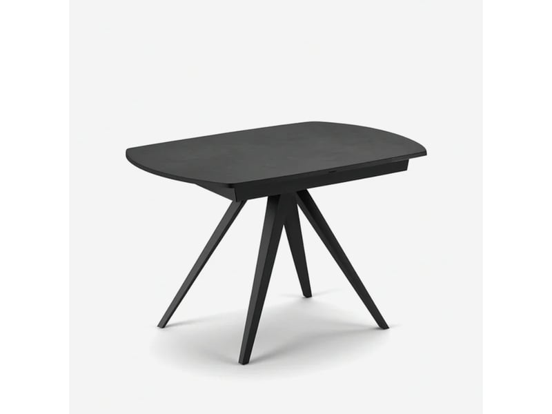  Table de salle à manger extensible en céramique spin - gris  - Conforama A