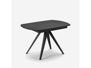 Table de salle à manger extensible en céramique spin - gris