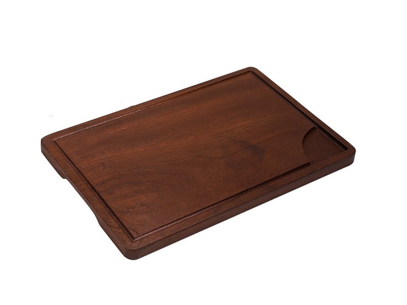 Planche a decouper bois bambou planche à découper avec rainure à jus brun 40x28cm - Conforama A