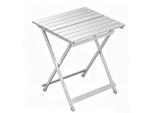 Table d'appoint pliante d'extérieur 47 x 50,5 x 59,5 cm – argent – gain de place pour balcon et camping
