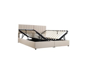 Lit coffre 180x200 cm TCQPZ   coloris beige