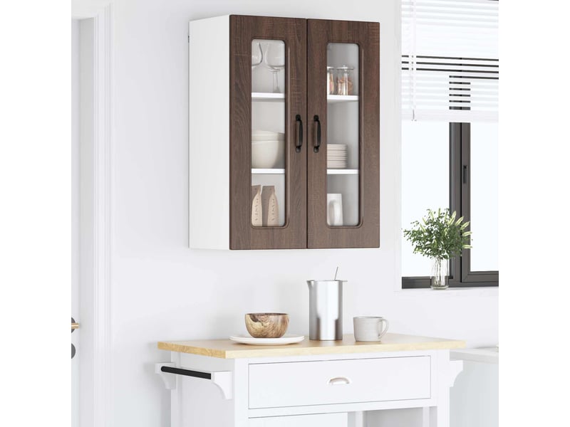  Meuble mural de cuisine | armoire de cuisine chêne brun 60x31x80cm shl2800  - Conforama D