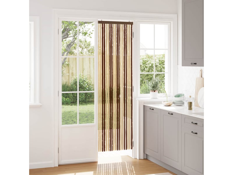  Rideau anti-insectes, moustiquaire en chenille marron et beige 56 x 200 cm cf43471  - Conforama B