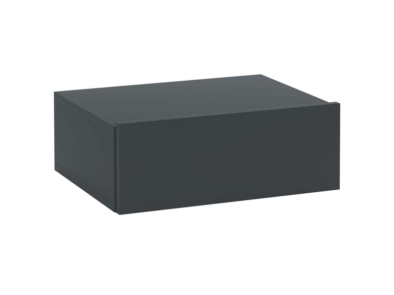  Table de chevet murale moderne avec tiroir, en bois, 40 x 30 x 15 cm, noire  - Conforama A