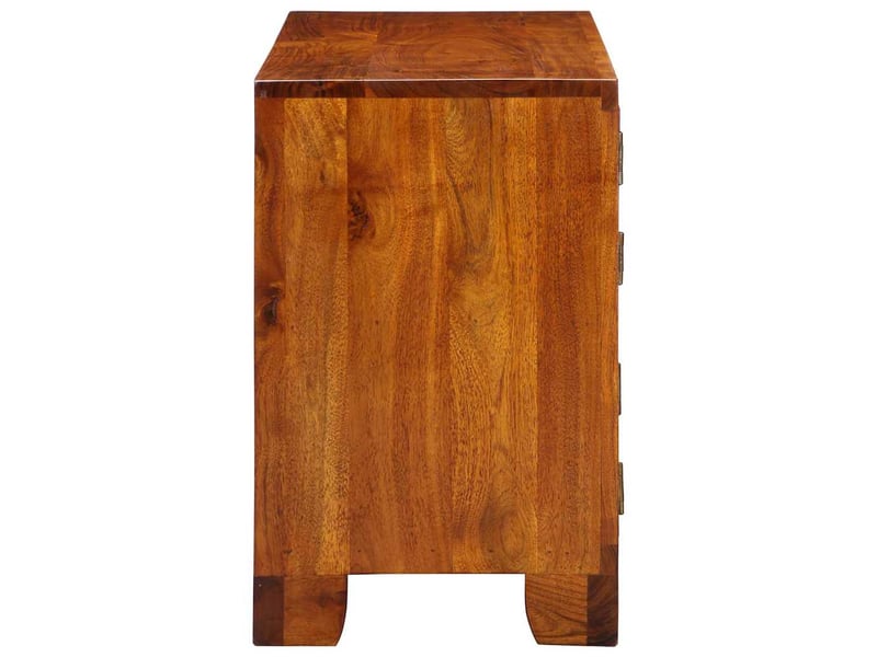  Meuble à chaussure, cabinet à chaussures 90x35x55 cm bois d'acacia massif  - Conforama E