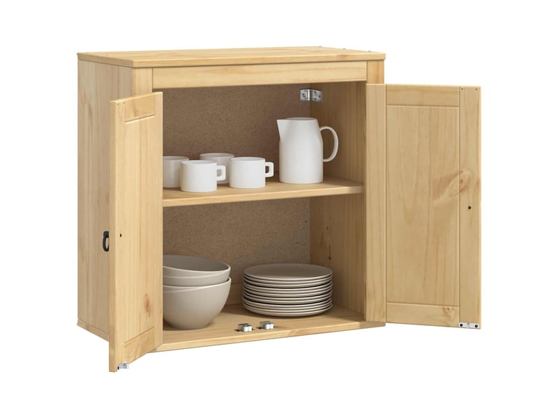  Meuble de cuisine - armoire ski brun miel 60 x 32 x 60 cm pin massif  - Conforama C