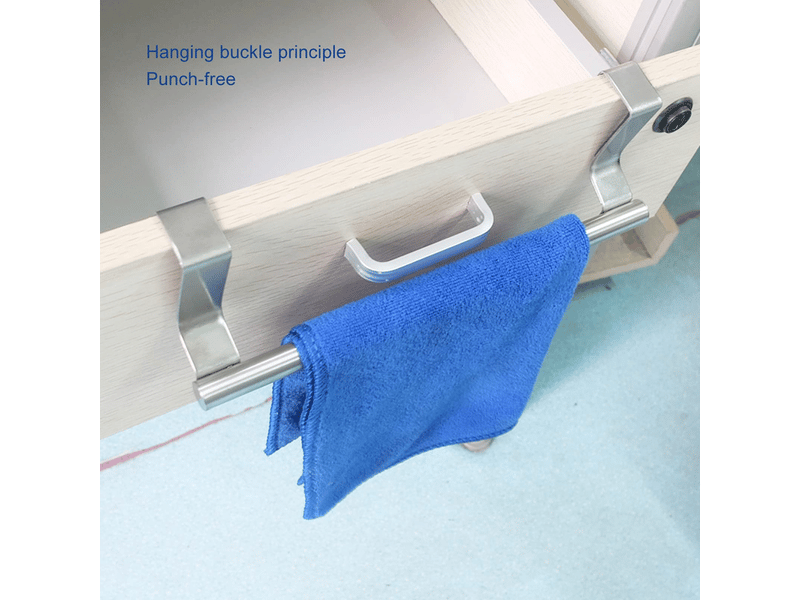 Porte-serviettes de porte d'armoire, support de barre porte-serviettes en acier inoxydable - Conforama B