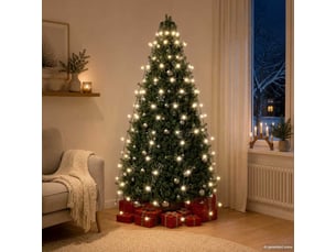 Guirlande lumineuse d'arbre de noël 150 led blanc froid 150 cm