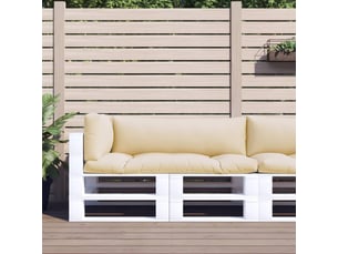 Lot de 3 coussins de palette, coussins de canapé beige tissu cf59655