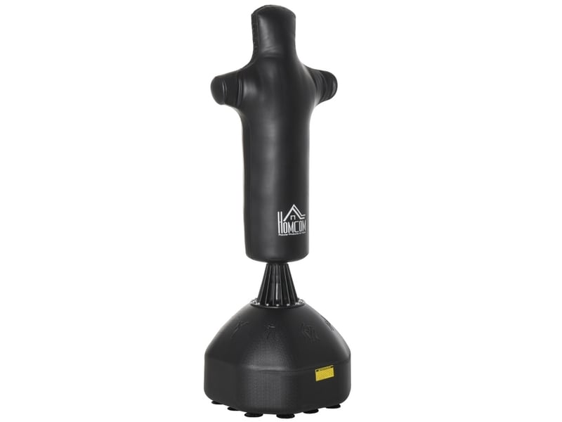  Mannequin de frappe sur pied 63x63x180 cm – noir – base lestable à ventouses pour boxe et kick-boxing  - Conforama A
