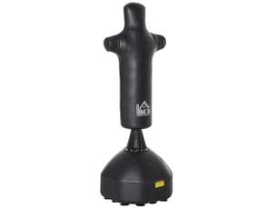 Mannequin de frappe sur pied 63x63x180 cm – noir – base lestable à ventouses pour boxe et kick-boxing