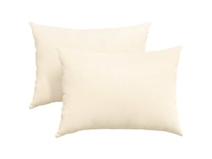 Lot de 2 coussins de canapé, coussins décoratifs crème 70 x 50 cm cf59053