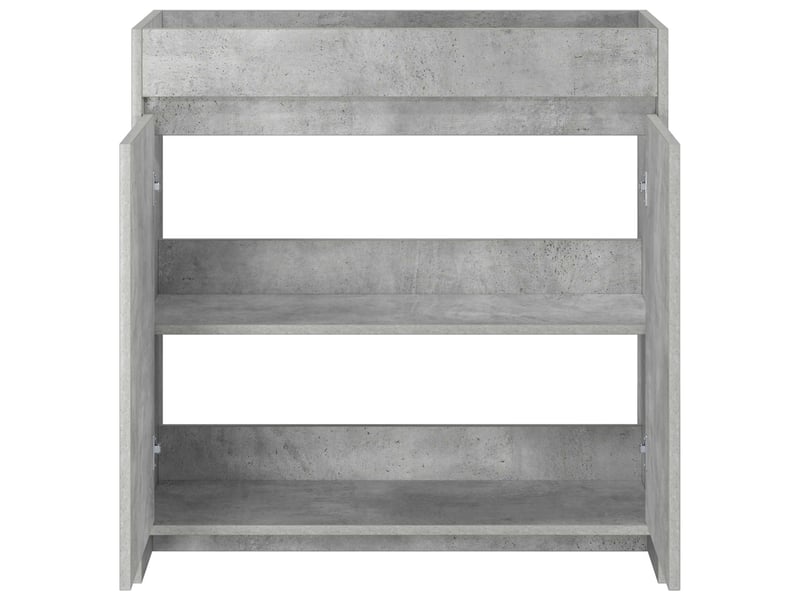  Meuble sous lavabo de salle de bain, commode gris béton shl1807  - Conforama D