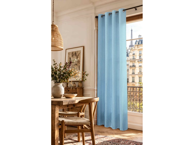  Lot de 2 rideaux à œillets 140 x 240 cm victoria fils teints jacquard  - Conforama B