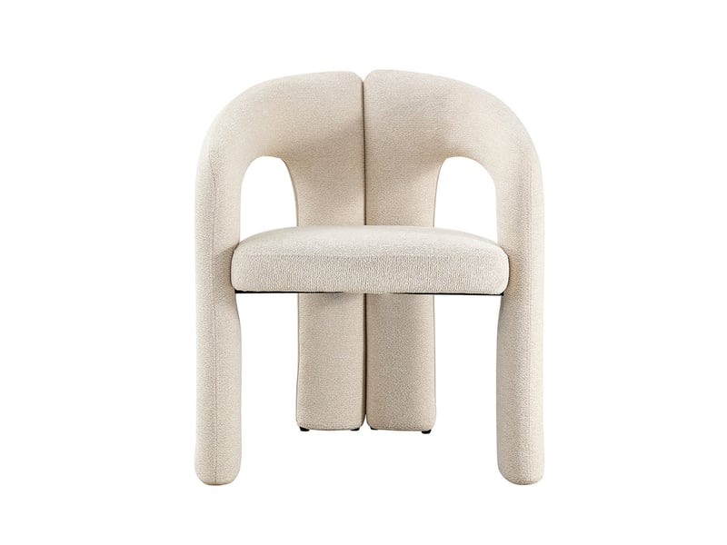 Beja - fauteuil en tissu bouclette beige BEJA-BEI - Conforama D