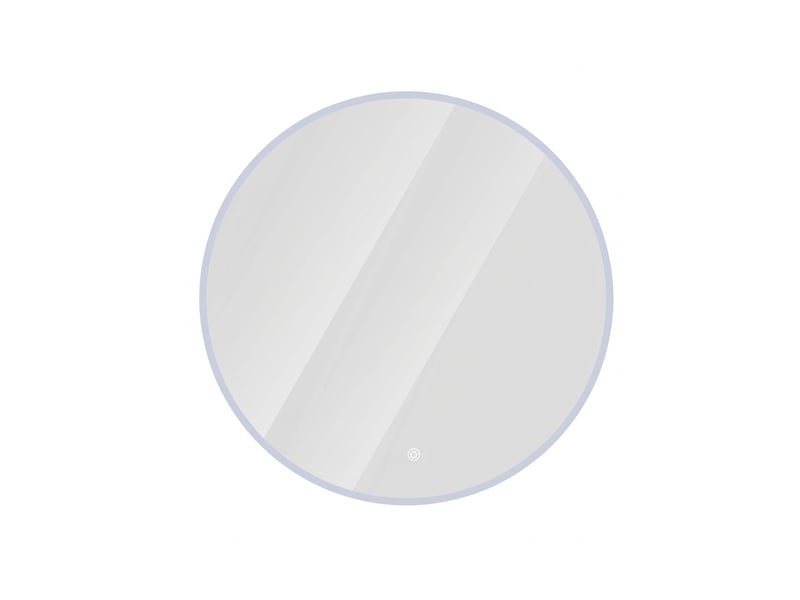  Miroir de salle de bain rond led 80 cm, lumineux, mural, anti-buée, 3 couleurs de lumière  - Conforama A