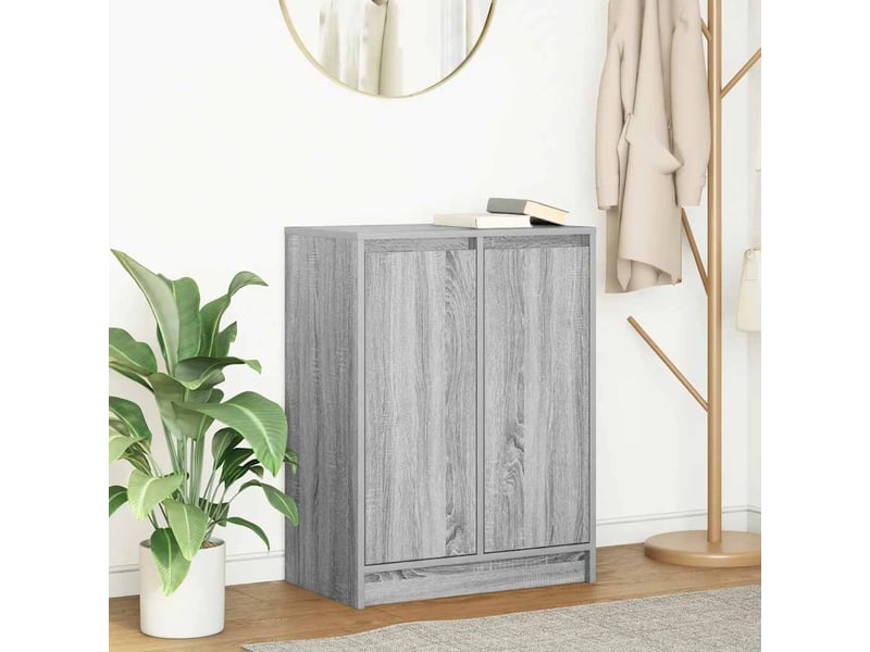  Buffet - bahut - meuble de rangement sonoma gris 57x34x76 cm bois d'ingénierie  - Conforama B