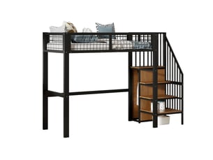 Lit mezzanine 90x200 cm    coloris noir
