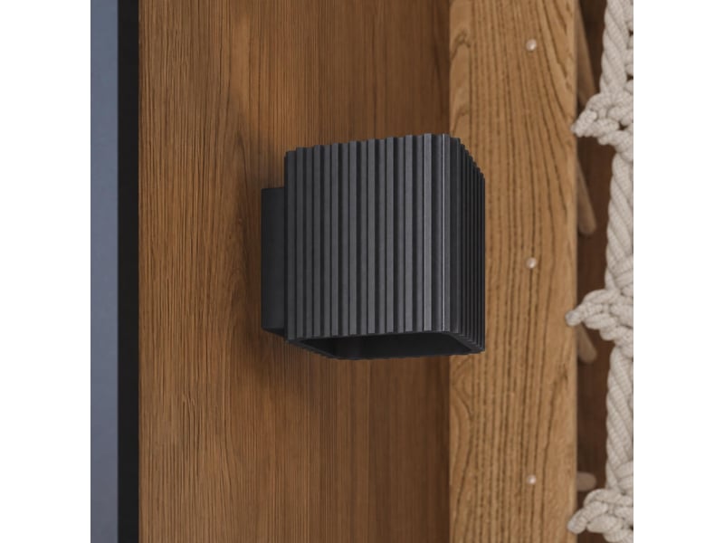  Applique riff noire g9 aluminium moderne 10x10x12cm SL.3042 - Conforama D