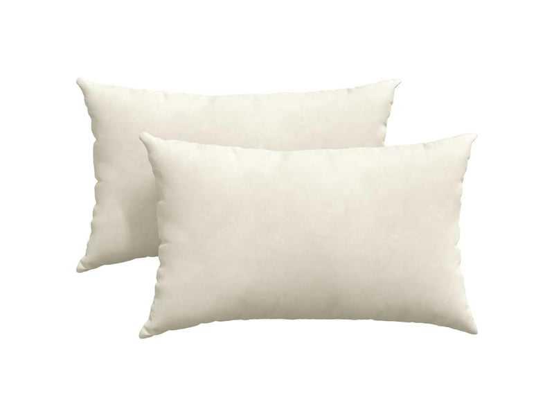 Lot de 2 coussins de canapé, coussins décoratifs crème 50 x 30 cm cf59044 - Conforama A