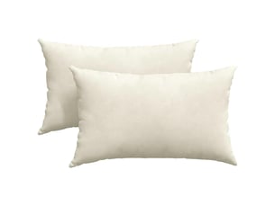 Lot de 2 coussins de canapé, coussins décoratifs crème 50 x 30 cm cf59044