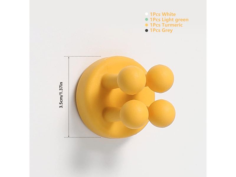  Lot de 4 porte-brosses à dents en silicone, crochet multifonctionnel, adapté à la salle de bain, à la cuisine et au salon.  - Conforama B