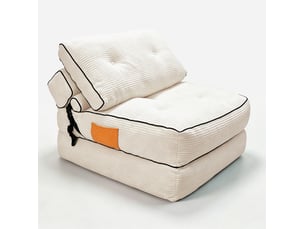 Deplimousse convertible 1 place <strong>MODENVIE</strong> <strong></strong> blanc