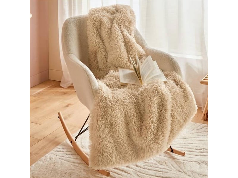  Plaid duvia 120x150cm beige DUVIA - Conforama D