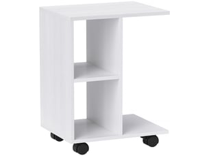 Table d’appoint blanche avec roulettes – 45x35x58 cm – parfaite pour petit espace