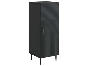 Buffet - bahut - meuble de rangement noir 33 x 34,5 x 89,5 cm bois d'ingénierie