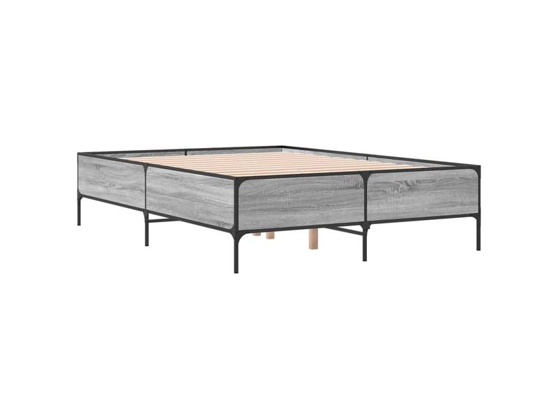  Lit double- lit adulte -  cadre de lit sans matelas sonoma gris 140x190 cm  - Conforama B