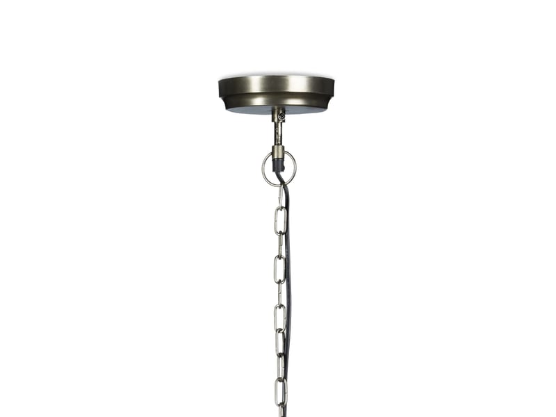  Lampe à suspension style industriel chic abat-jour cloche 30 x 30 x 20 cm en métal anthracite 13_0003243  - Conforama D