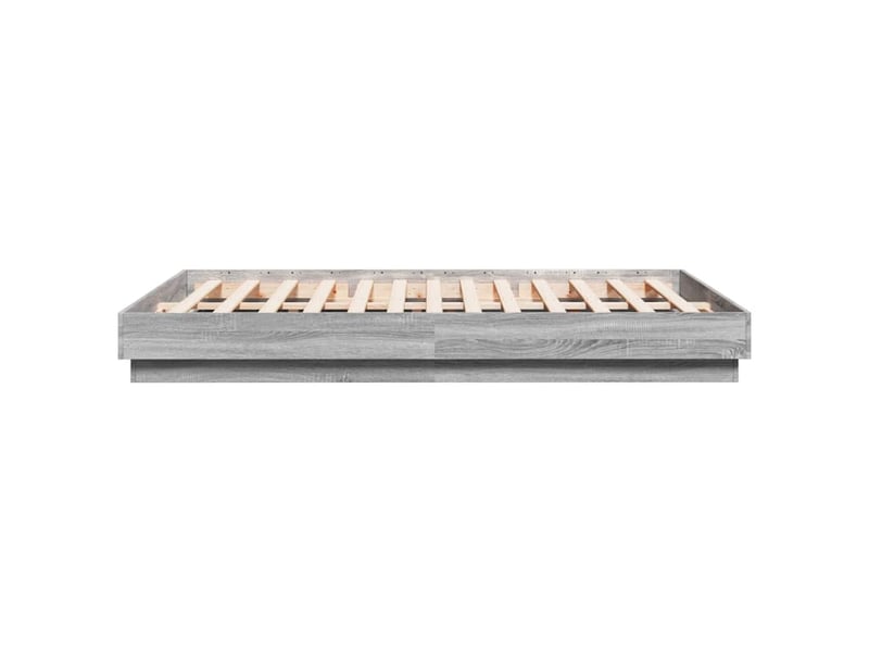  Lit double- lit adulte -  cadre de lit sans matelas sonoma gris 120x200 cm  - Conforama D