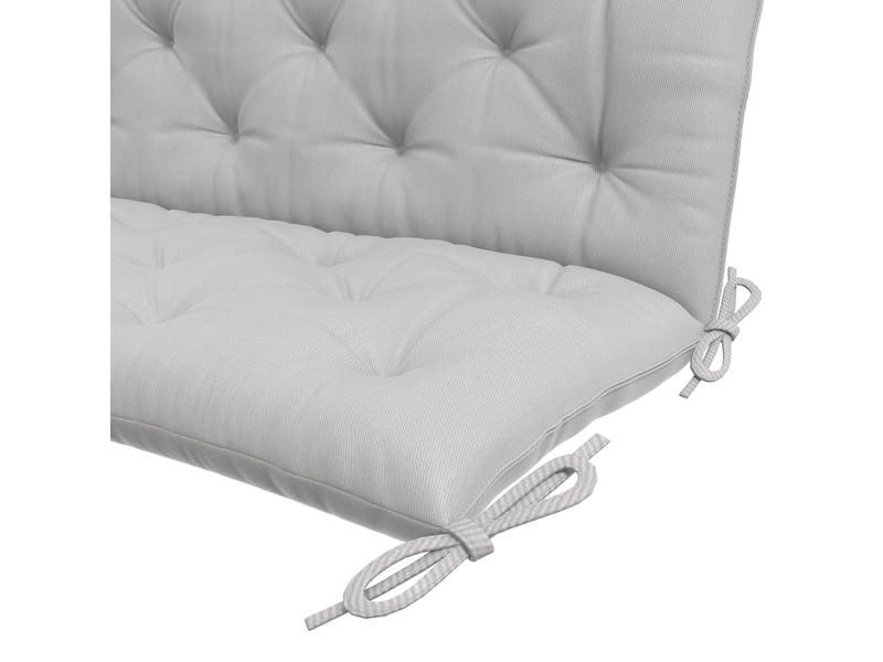  Coussin de banc 3 places 150x98x8 cm avec liens gris clair  - Conforama C