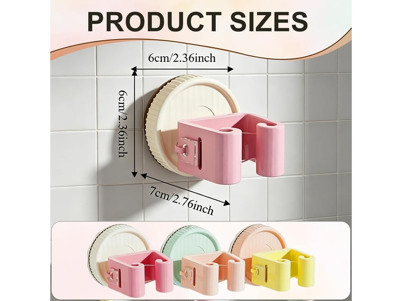 Attache balai mural avec ventouse, range balai porte balais murale, accroche balais sans percer pour serpillières, pelles, outils, 3 pièces, multicolore CSLJY-LIEN0002544CSLJY - Conforama B