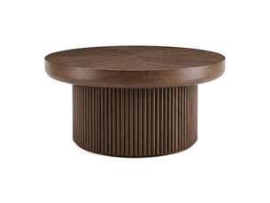 Table basse rond(e) coloris bois foncé LPOSPI  - 78 cmx78 cm