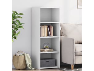 Buffet haut - bahut - meuble de rangement blanc 45x41x124 cm bois d'ingénierie