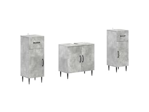 Ensemble de meuble de salle de bain 3 pièces haarlem gris béton cf63455