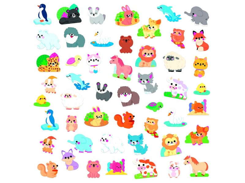 50 grandes gommettes animaux J09230 - Conforama B