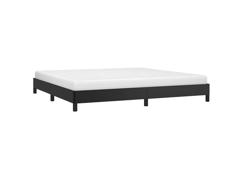 Lit double- lit adulte - cadre de lit sans matelas noir 200x200 cm similicuir - Conforama B