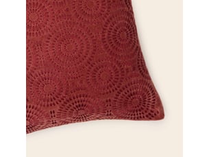 Housse de coussin en velours brodé de fil coton  solaya