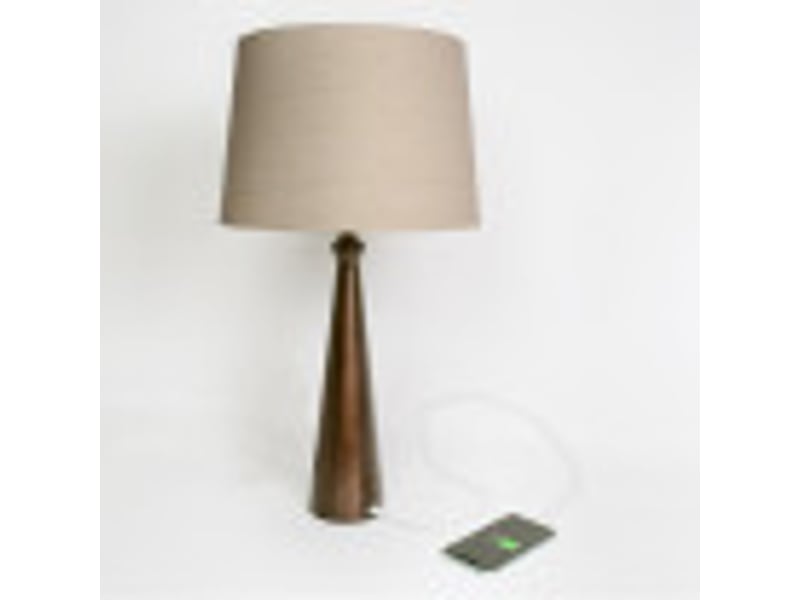  Lampe à poser fabrilamp pearl e27 coloris marron 61 x 33 x 33 cm 130771002 - Conforama D
