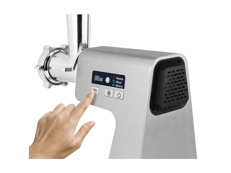  Hachoir electrique mg 800 400 w inox 3 grilles touch lcd avec inverse antiblocage 41014118 - Conforama C