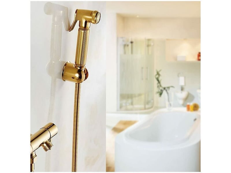  Toilette douchette bidet portable murale spraytête de pulvérisationdouchette à main or  - Conforama B