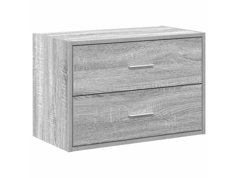  Armoire à tiroirs, commode avec 2 tiroirs sonoma gris 60x31x40cm bois d'ingénierie  - Conforama A
